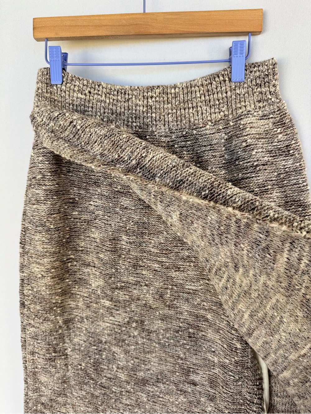 Moth Taupe-Brown Knit Midi Skirt - Picture 11 of 11